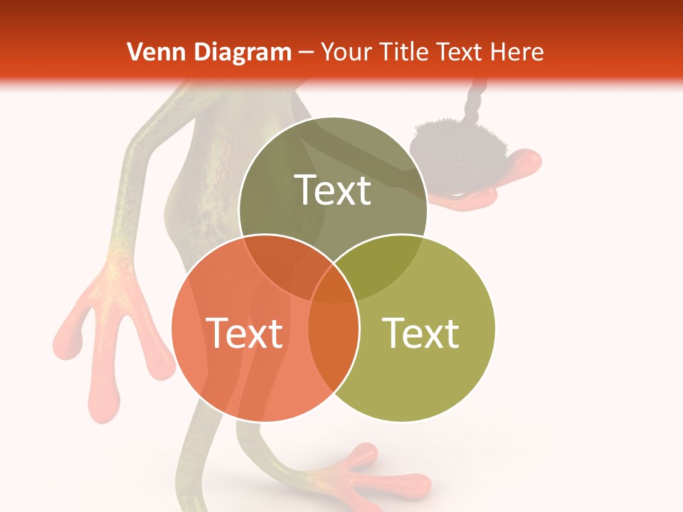 A Frog Holding A Potted Plant On A White And Orange Background PowerPoint Template