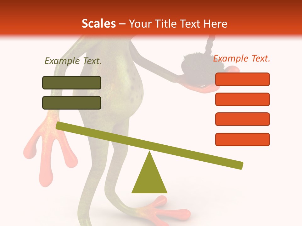 A Frog Holding A Potted Plant On A White And Orange Background PowerPoint Template