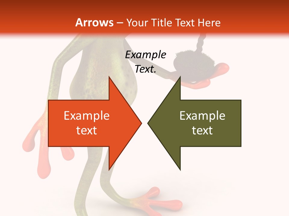 A Frog Holding A Potted Plant On A White And Orange Background PowerPoint Template