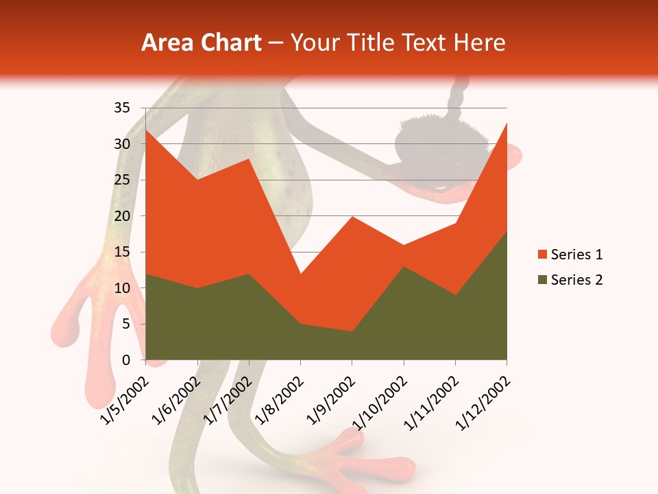 A Frog Holding A Potted Plant On A White And Orange Background PowerPoint Template