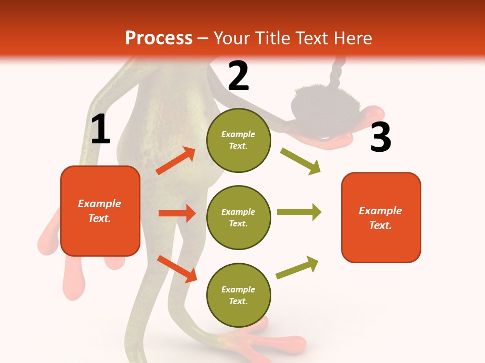 A Frog Holding A Potted Plant On A White And Orange Background PowerPoint Template