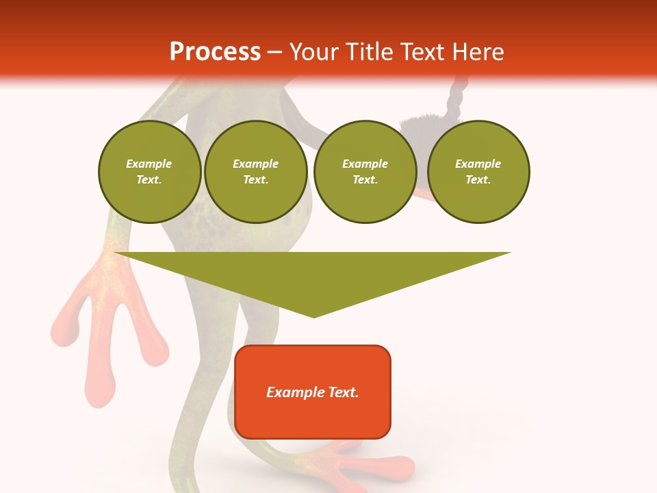 A Frog Holding A Potted Plant On A White And Orange Background PowerPoint Template