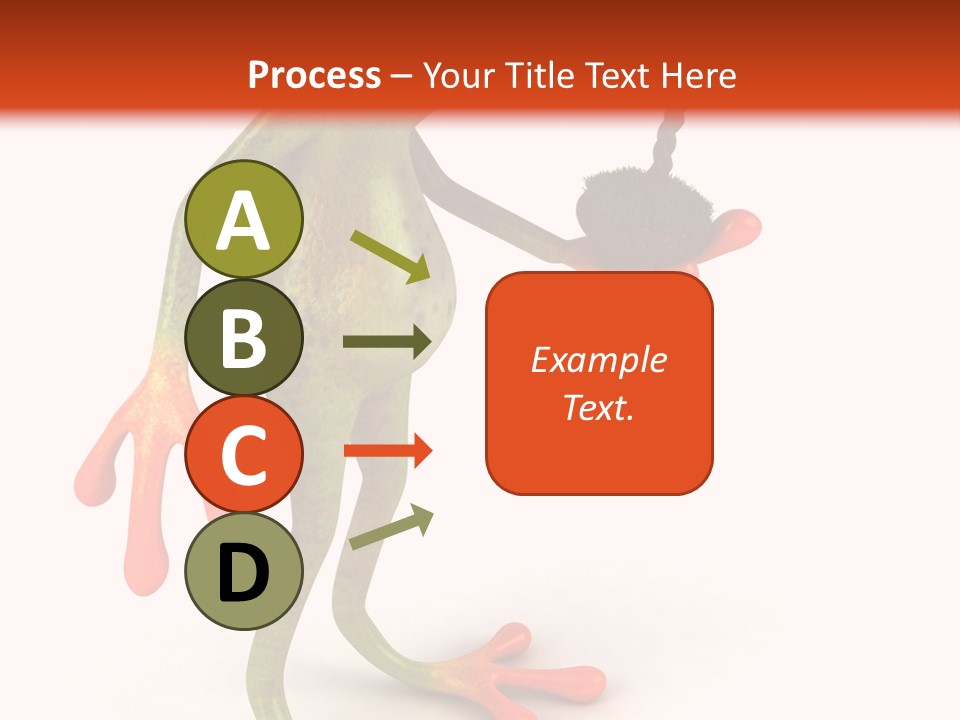 A Frog Holding A Potted Plant On A White And Orange Background PowerPoint Template