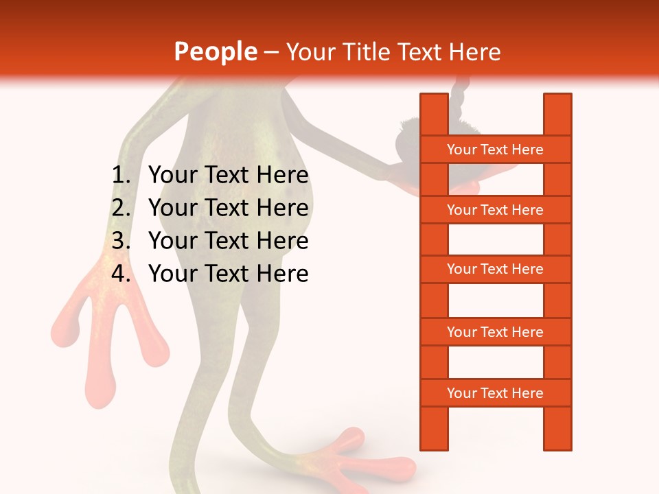 A Frog Holding A Potted Plant On A White And Orange Background PowerPoint Template