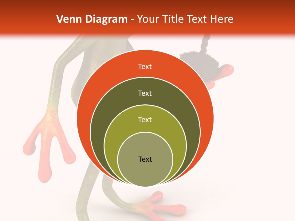 A Frog Holding A Potted Plant On A White And Orange Background PowerPoint Template