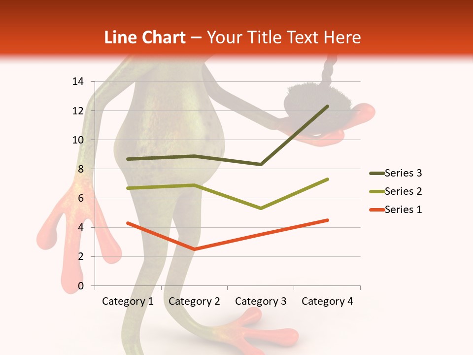 A Frog Holding A Potted Plant On A White And Orange Background PowerPoint Template