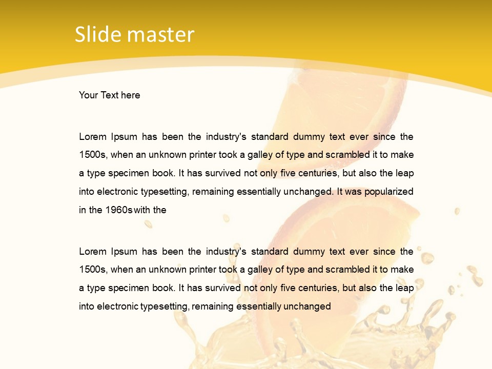 Taste Lemonade Rind PowerPoint Template