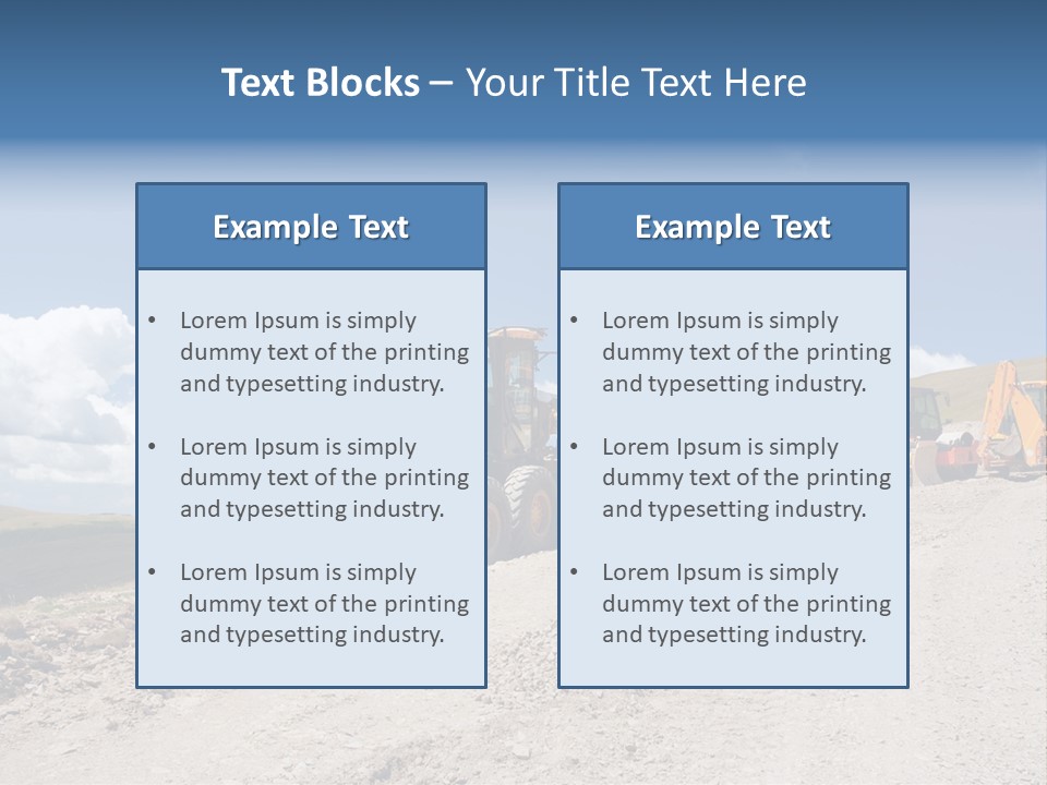 Machinery Work Earth PowerPoint Template