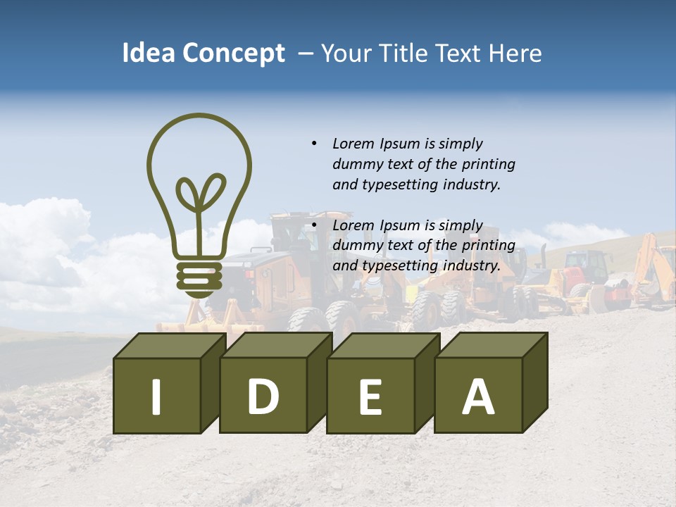 Machinery Work Earth PowerPoint Template