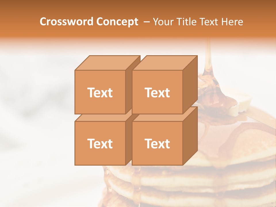 A Stack Of Pancakes With Syrup On Top PowerPoint Template
