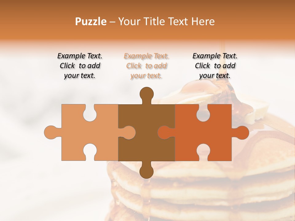 A Stack Of Pancakes With Syrup On Top PowerPoint Template