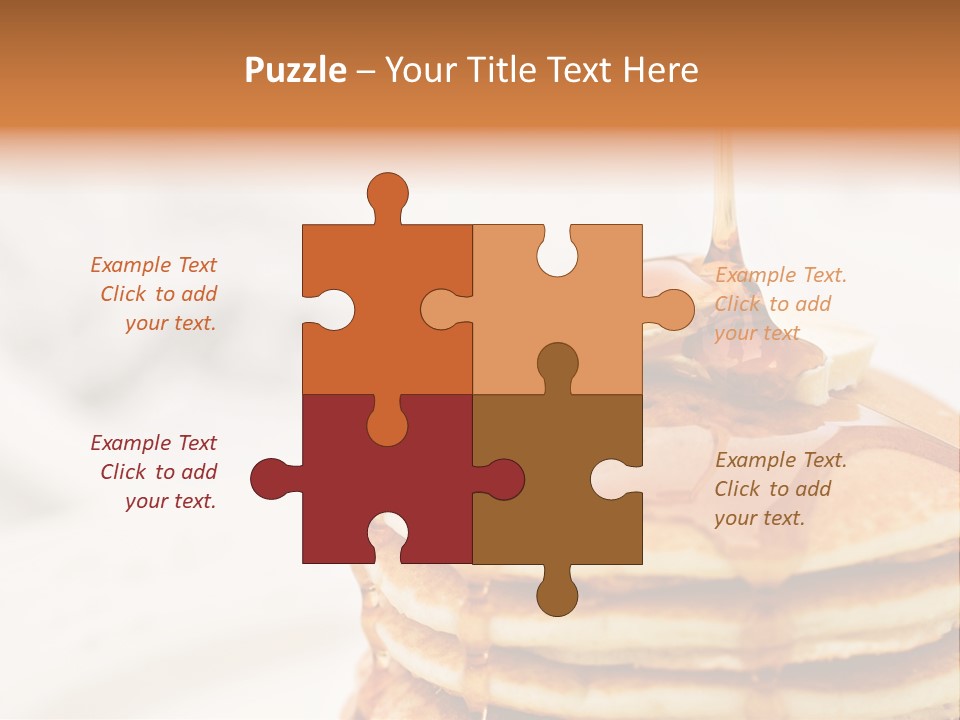 A Stack Of Pancakes With Syrup On Top PowerPoint Template