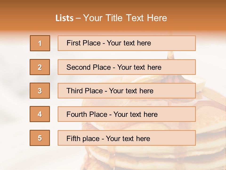 A Stack Of Pancakes With Syrup On Top PowerPoint Template