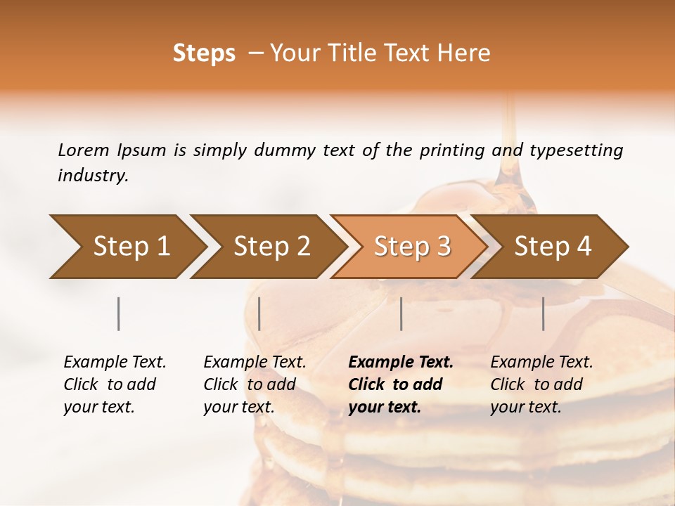A Stack Of Pancakes With Syrup On Top PowerPoint Template