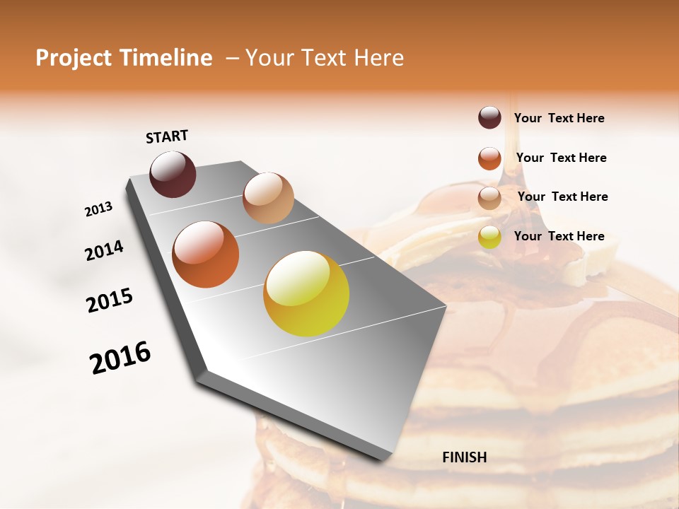 A Stack Of Pancakes With Syrup On Top PowerPoint Template