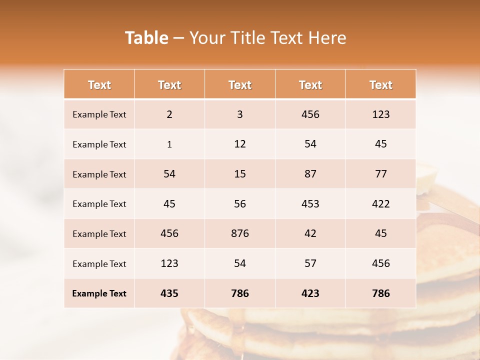 A Stack Of Pancakes With Syrup On Top PowerPoint Template