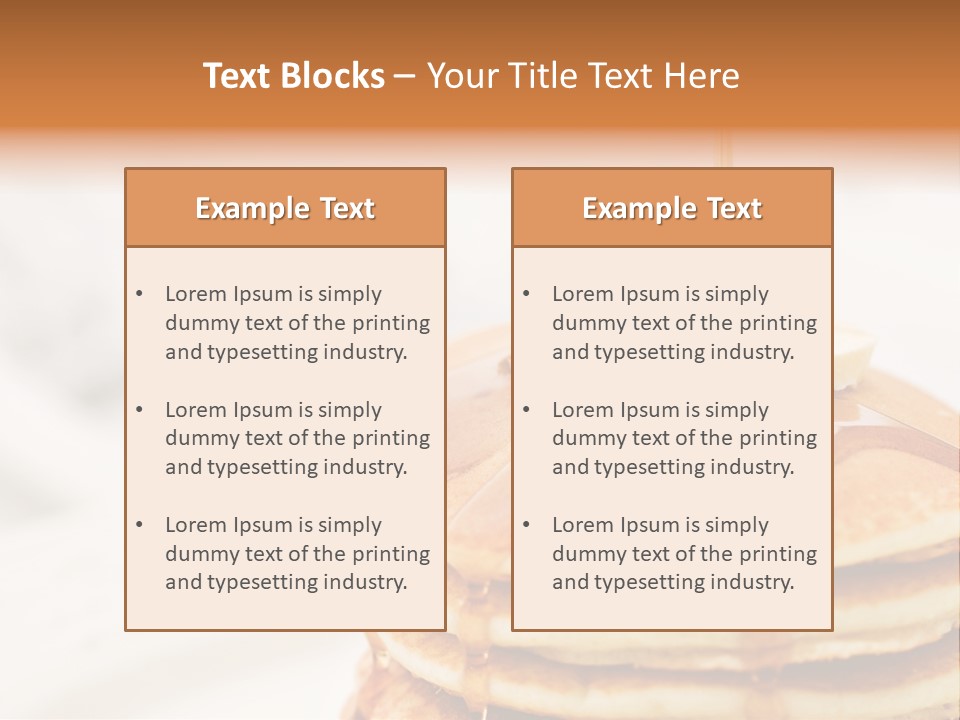 A Stack Of Pancakes With Syrup On Top PowerPoint Template