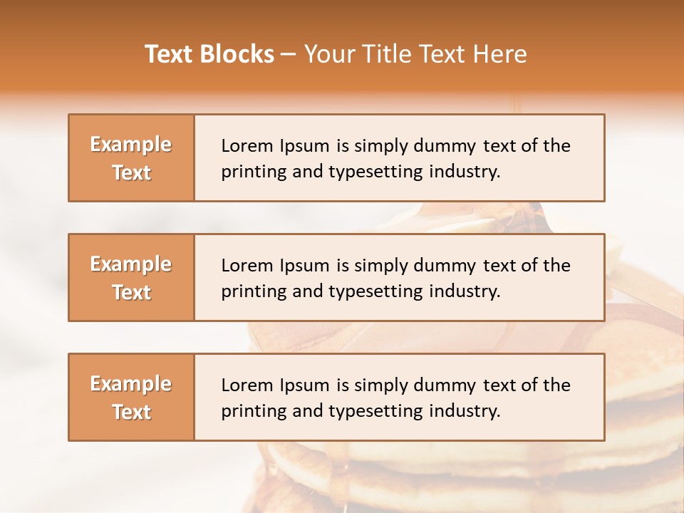 A Stack Of Pancakes With Syrup On Top PowerPoint Template