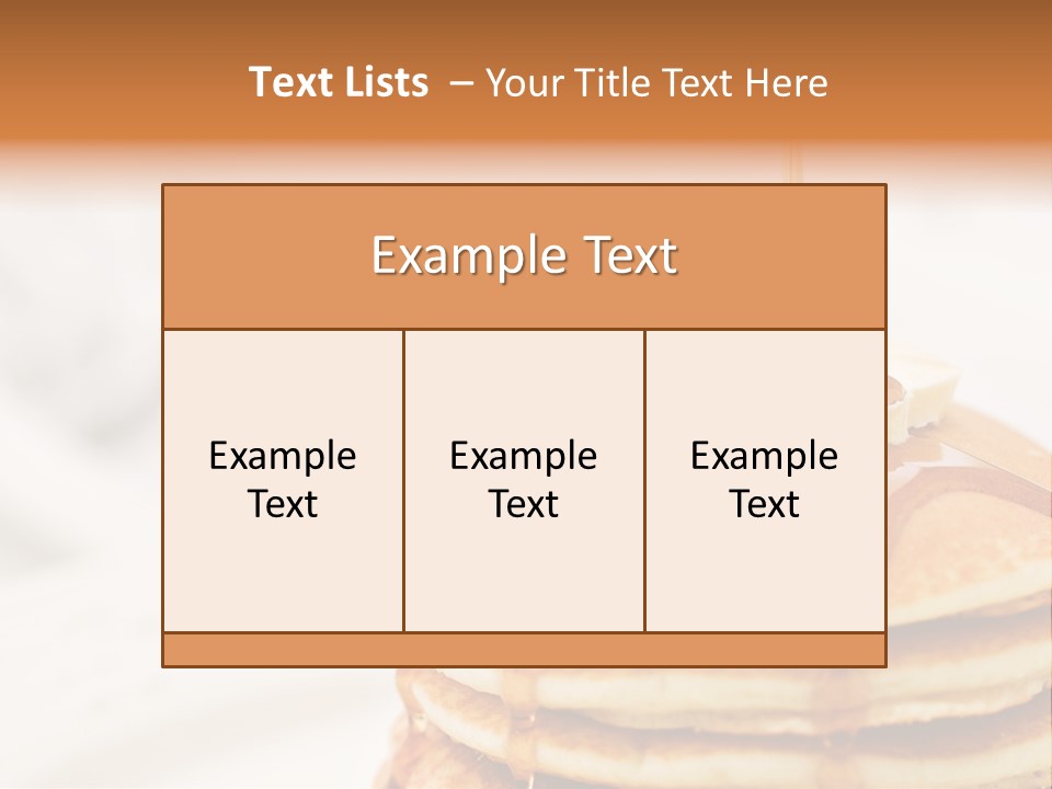 A Stack Of Pancakes With Syrup On Top PowerPoint Template