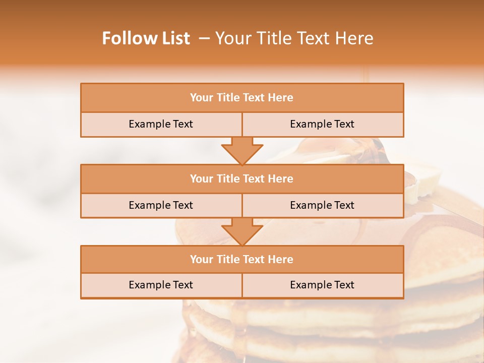 A Stack Of Pancakes With Syrup On Top PowerPoint Template