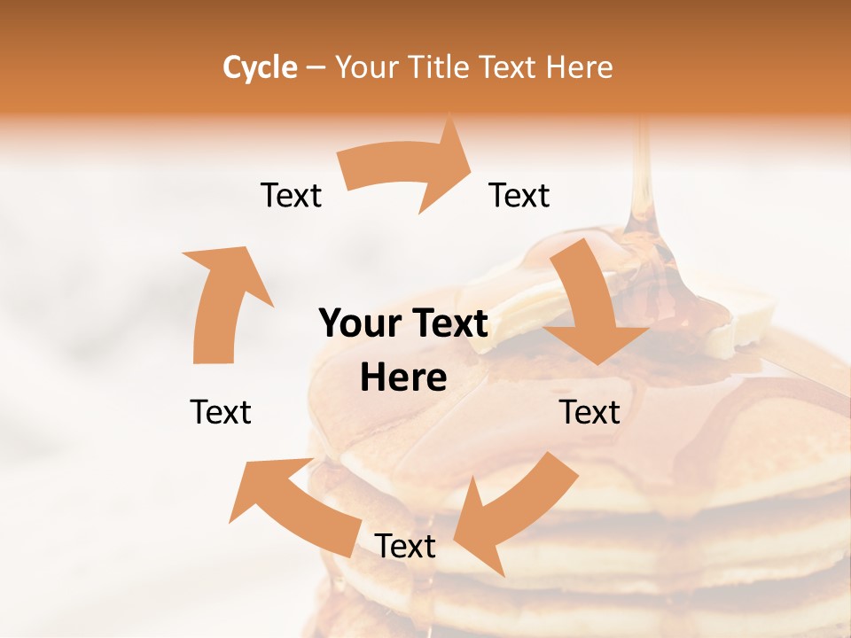 A Stack Of Pancakes With Syrup On Top PowerPoint Template
