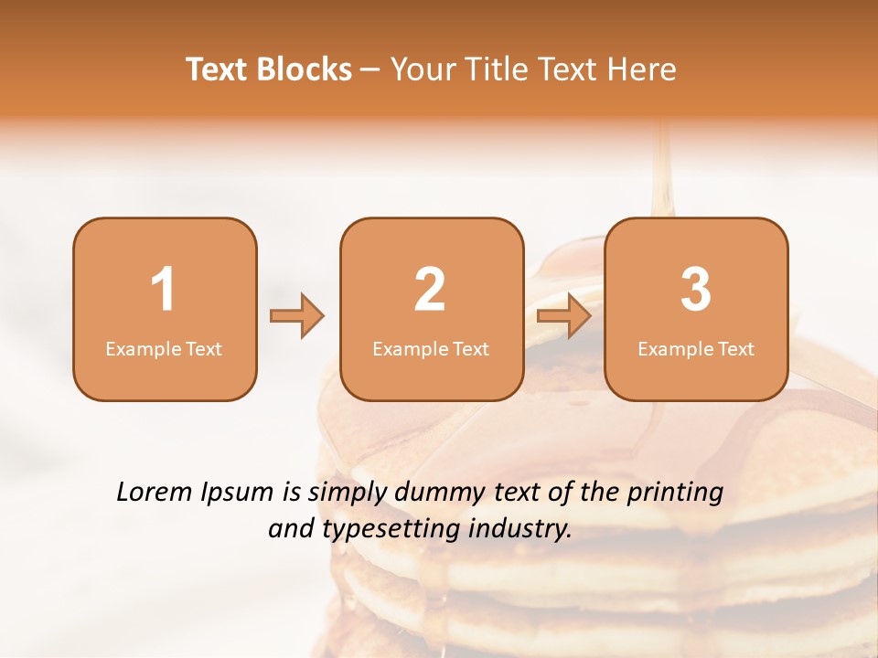 A Stack Of Pancakes With Syrup On Top PowerPoint Template