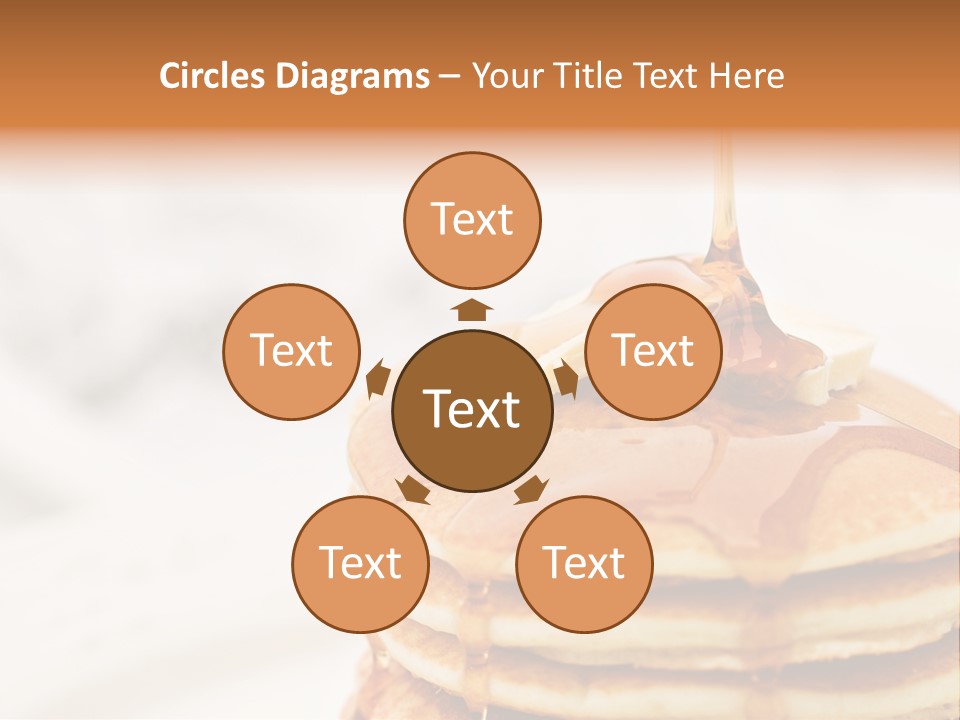 A Stack Of Pancakes With Syrup On Top PowerPoint Template
