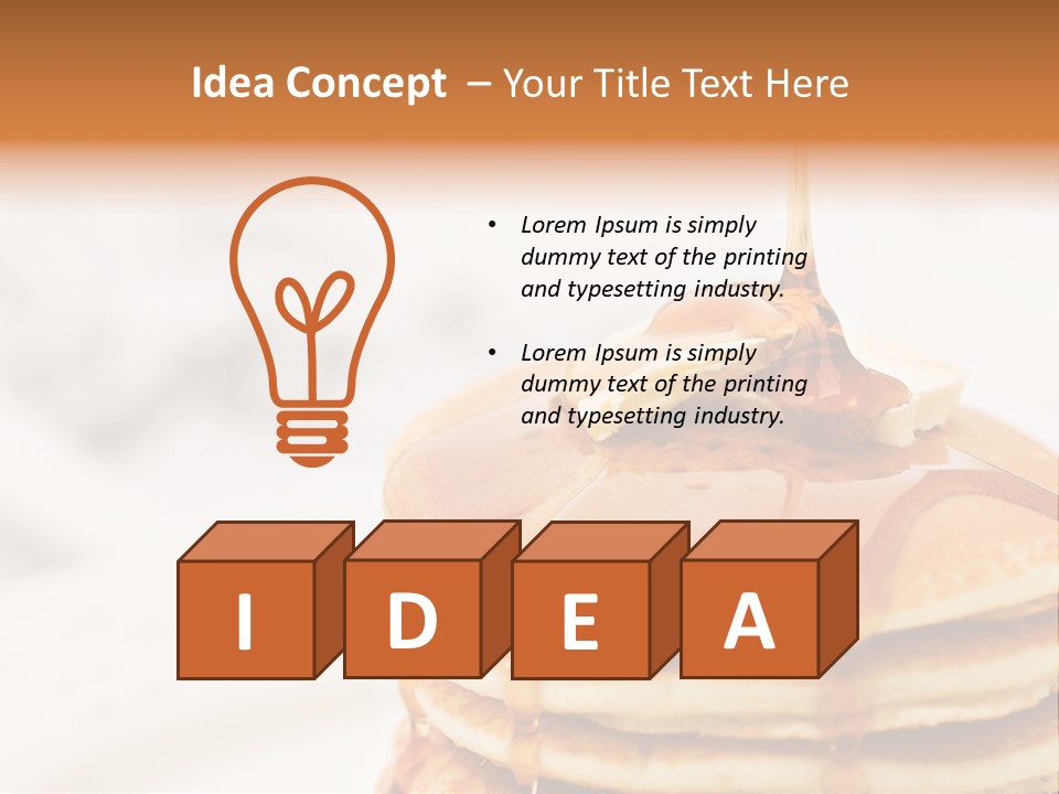 A Stack Of Pancakes With Syrup On Top PowerPoint Template