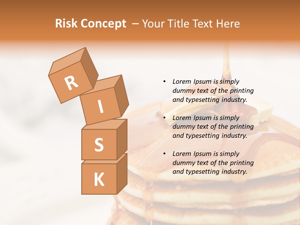 A Stack Of Pancakes With Syrup On Top PowerPoint Template