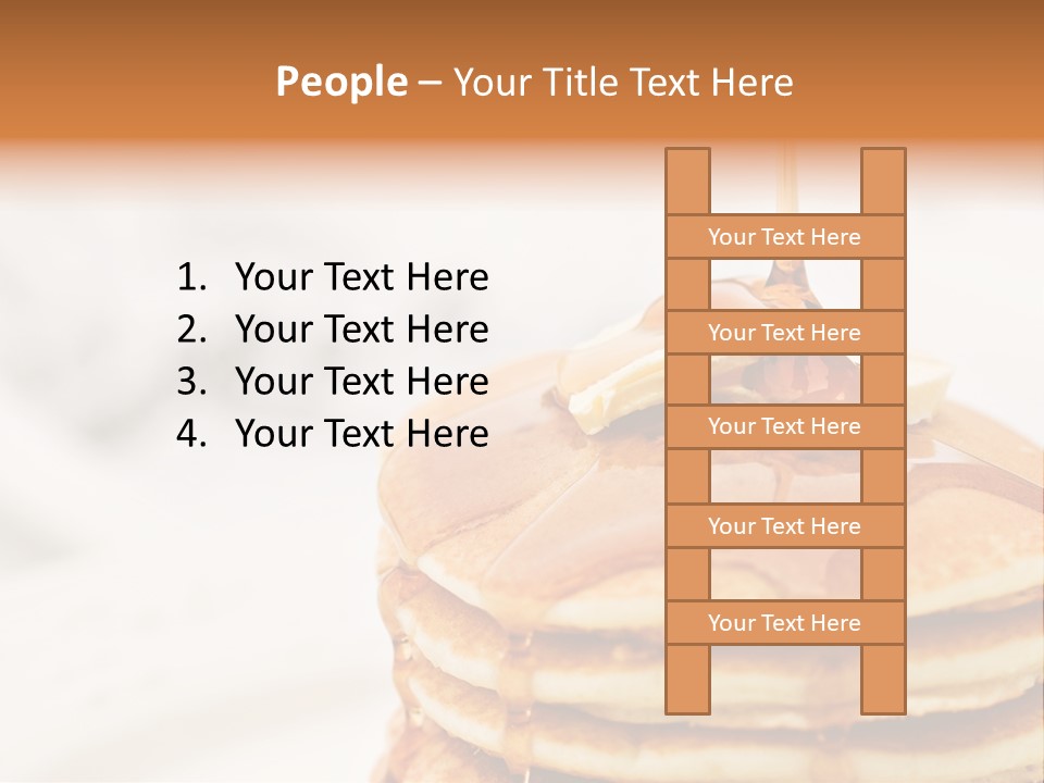 A Stack Of Pancakes With Syrup On Top PowerPoint Template