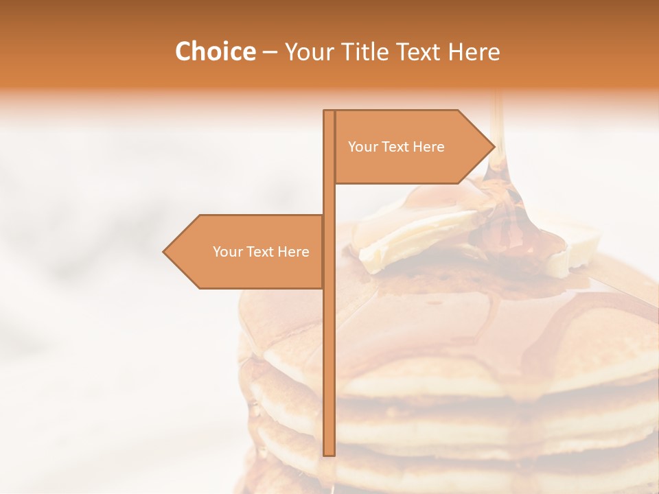 A Stack Of Pancakes With Syrup On Top PowerPoint Template