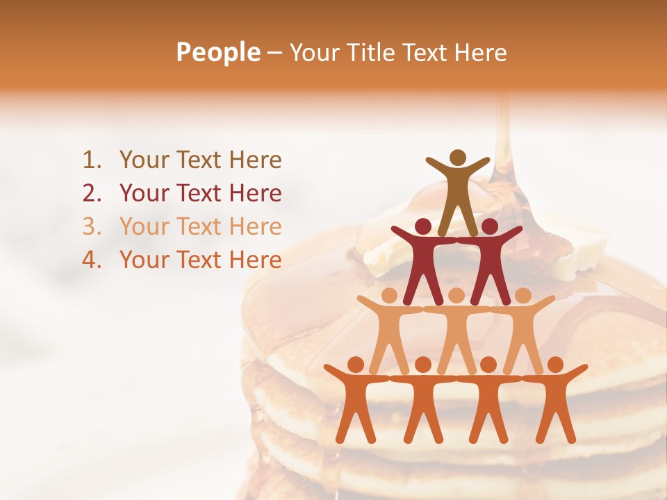 A Stack Of Pancakes With Syrup On Top PowerPoint Template