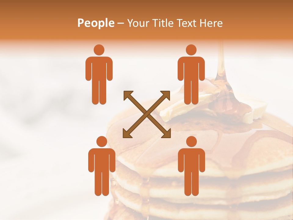 A Stack Of Pancakes With Syrup On Top PowerPoint Template