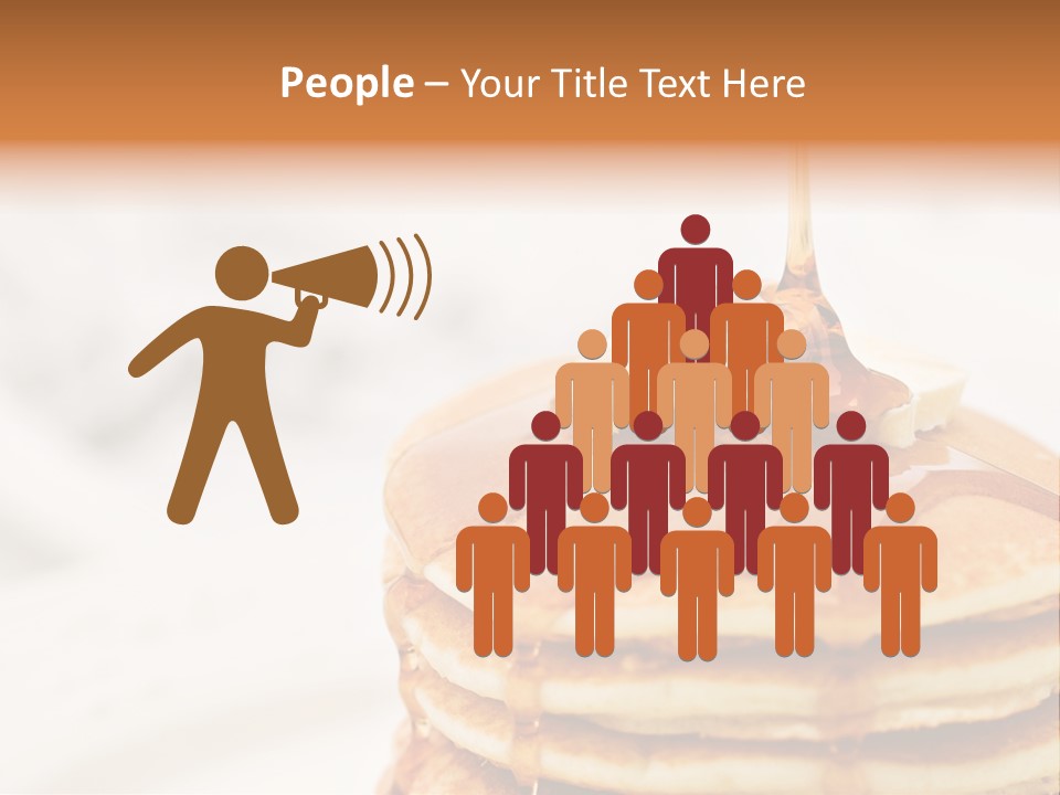 A Stack Of Pancakes With Syrup On Top PowerPoint Template