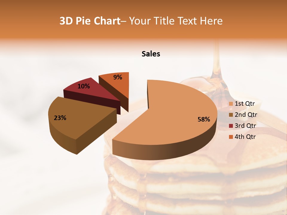 A Stack Of Pancakes With Syrup On Top PowerPoint Template