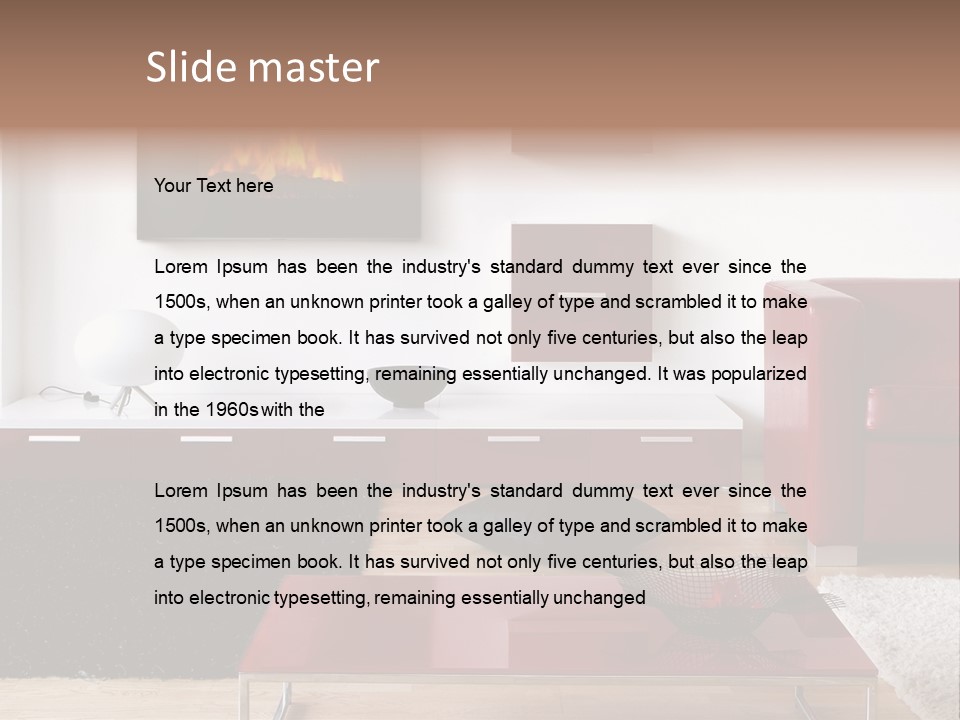 Interior Livingroom Home PowerPoint Template