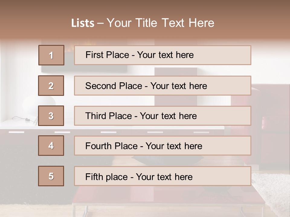 Interior Livingroom Home PowerPoint Template