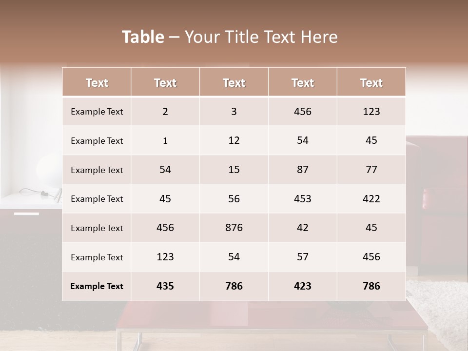 Interior Livingroom Home PowerPoint Template