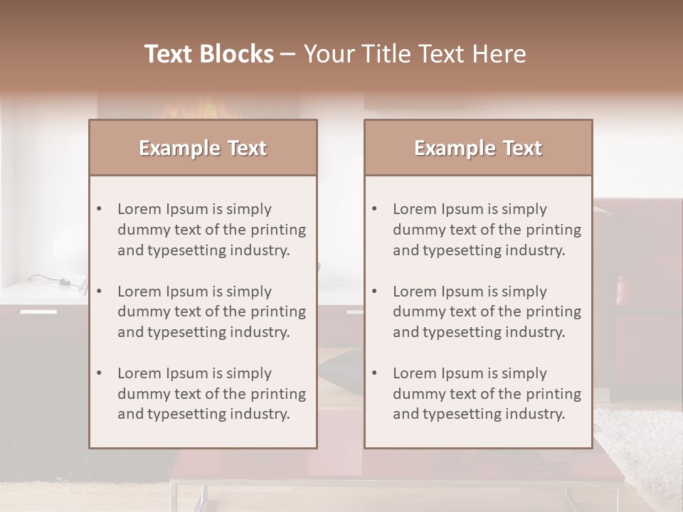 Interior Livingroom Home PowerPoint Template