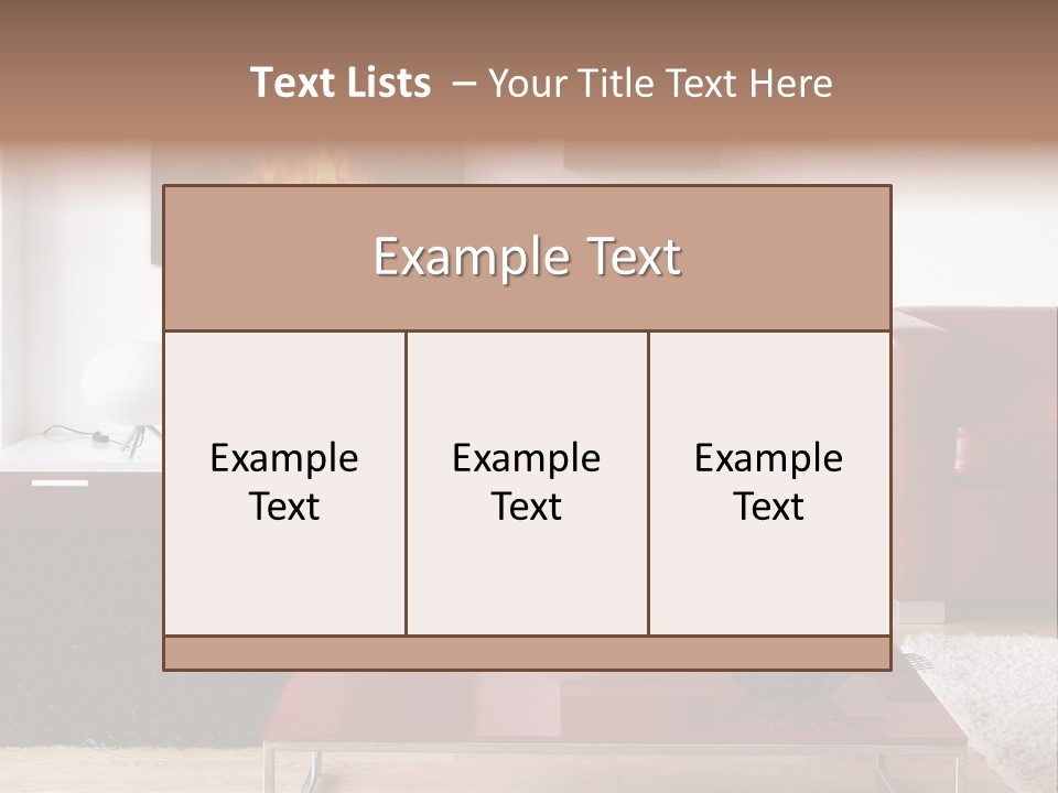 Interior Livingroom Home PowerPoint Template
