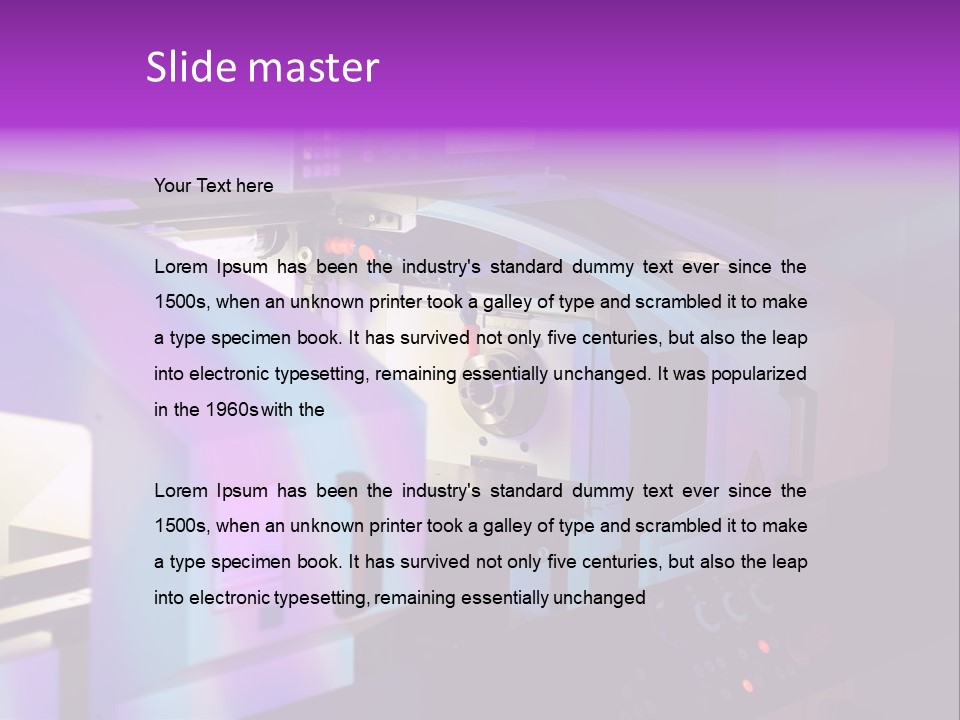 A Machine That Is Sitting On A Table PowerPoint Template