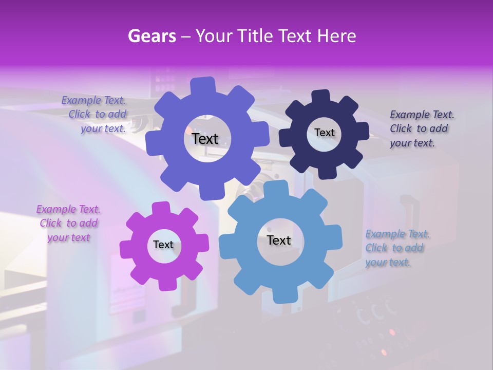 A Machine That Is Sitting On A Table PowerPoint Template