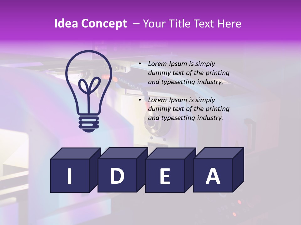 A Machine That Is Sitting On A Table PowerPoint Template