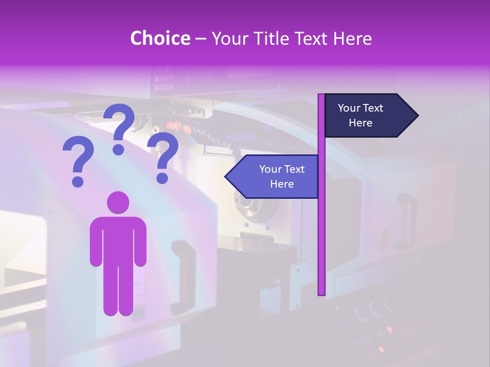 A Machine That Is Sitting On A Table PowerPoint Template