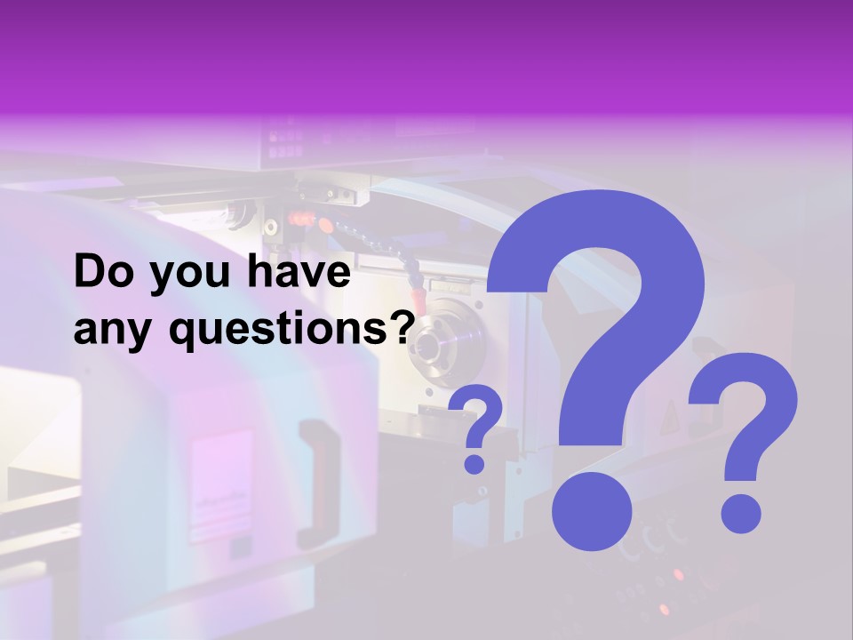 A Machine That Is Sitting On A Table PowerPoint Template