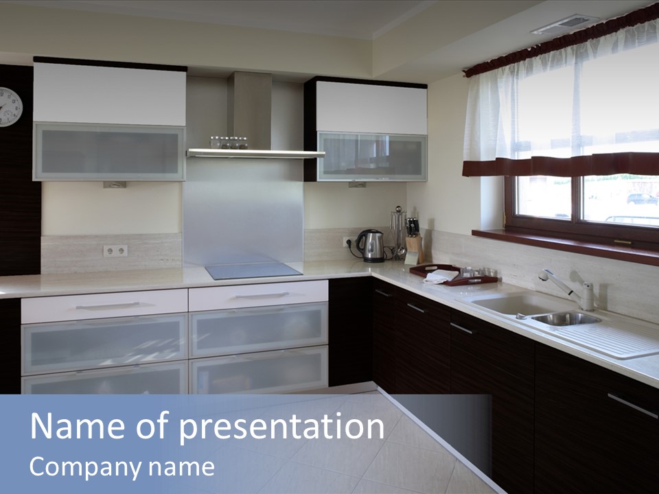 Floor Stove House PowerPoint Template
