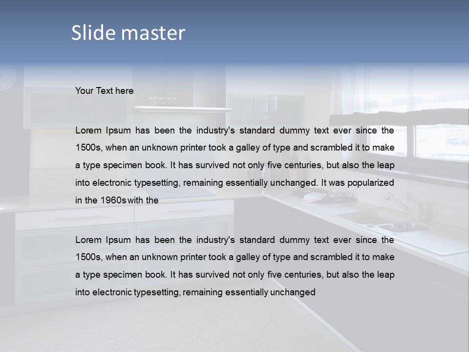 Floor Stove House PowerPoint Template