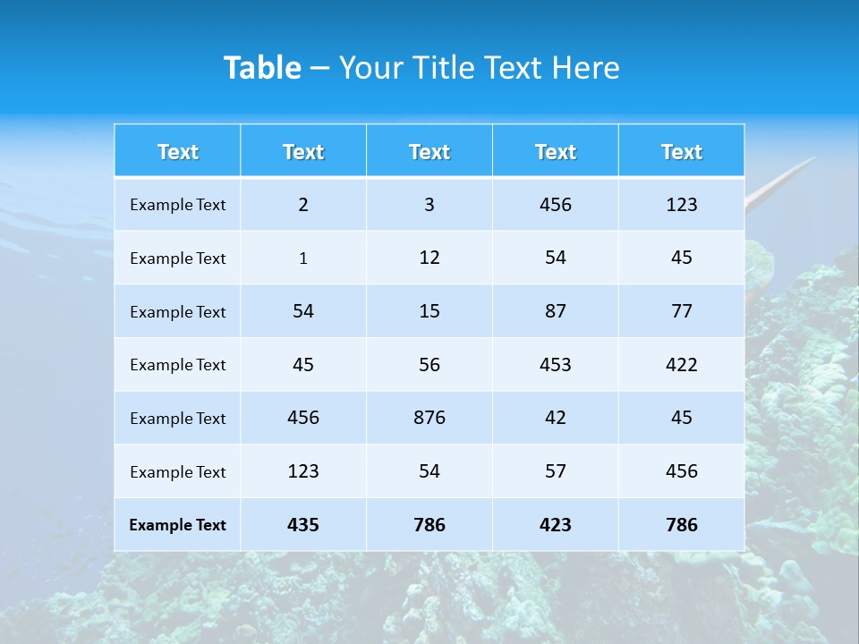 A Turtle Swimming Over A Coral Reef In The Ocean PowerPoint Template