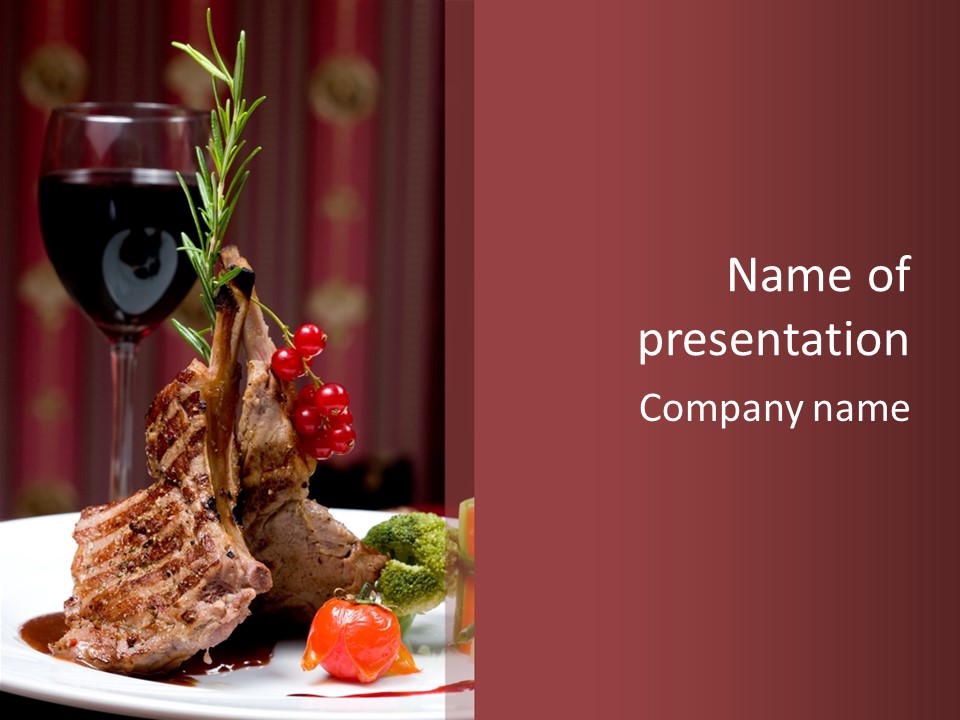 Drink Lunch Grill PowerPoint Template