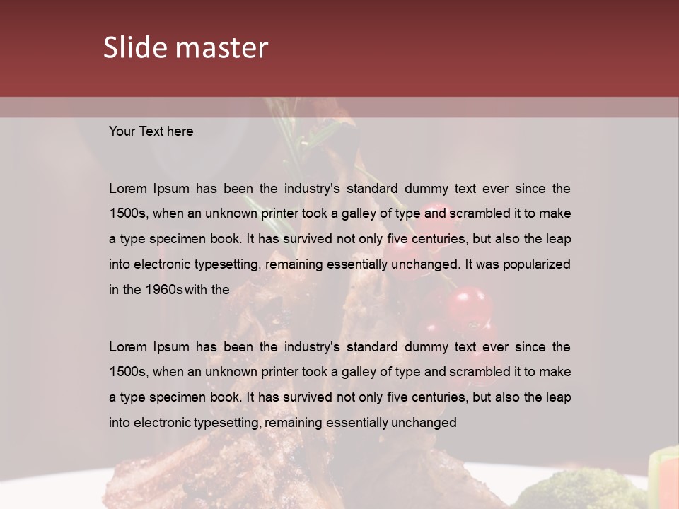 Drink Lunch Grill PowerPoint Template